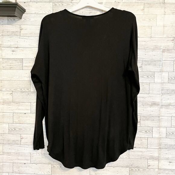 WHITE HOUSE BLACK MARKET Black Surplice Blouse, M - Picture 7 of 9